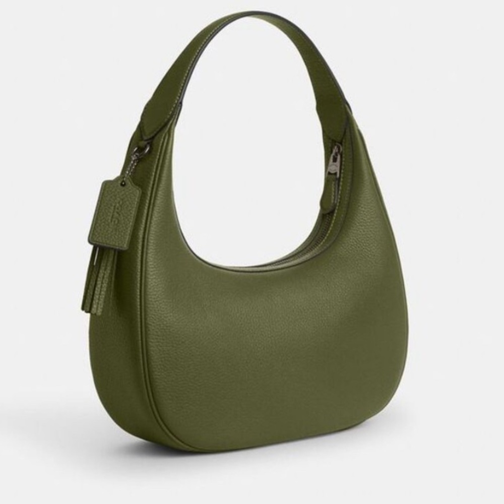 Coach Carmen Shoulder BagForest Green Leather Hobo Bag NWOT - Picture 4 of 14
